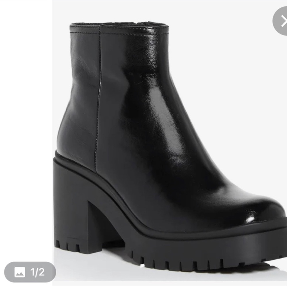 JEFFREY CAMPBELL ANEMONE BLACK BOOTIE Sz: 9.5